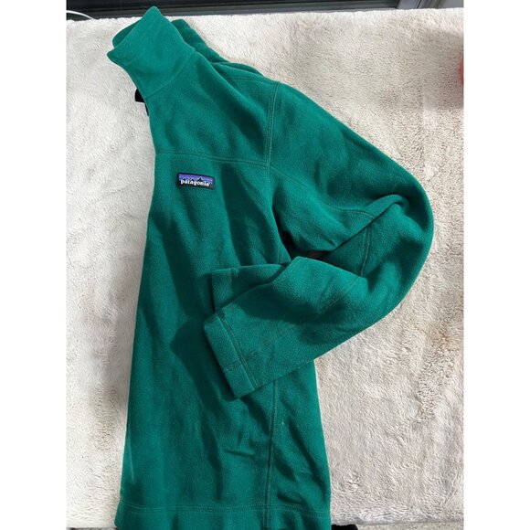 Patagonia XS Green Fleece Quarter-Zip Pullover For Women - Picture 7 of 7
